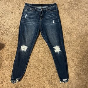 Distressed BKE Black skinny jeans